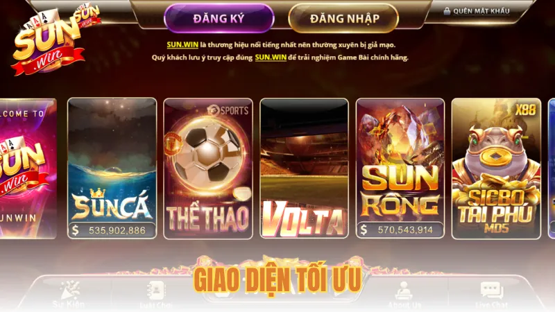 Giao diện tối ưu