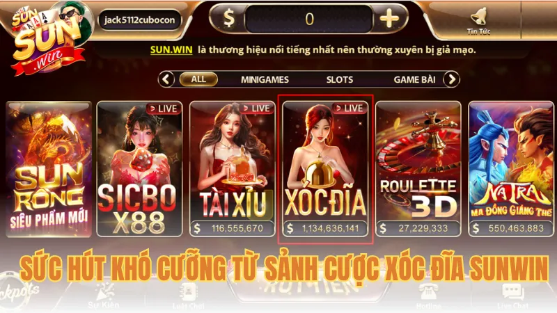 Sức hút khó cưỡng từ sảnh cược Xóc đĩa Sunwin